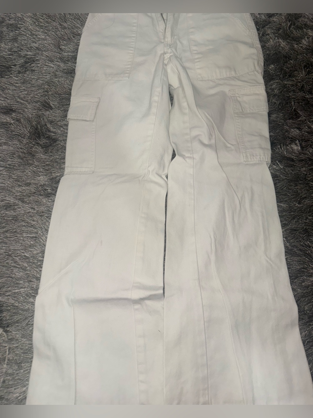 Men's White Cargo Pants - Classic Utility Style